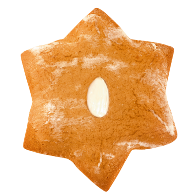 Lebkuchen-Stern mit Mandel